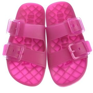 BALENCIAGA Authentic Designer BARBIE PINK RUBBER SLIDES Sandals Shoes